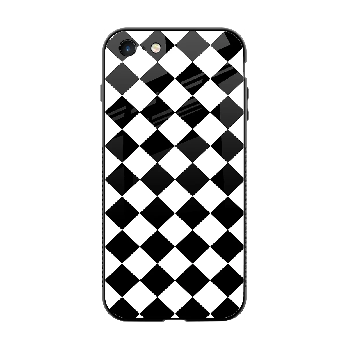 Diamond Check back phone cover | glass case for iphone 7