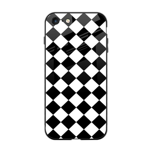 Diamond Check back phone cover | glass case for iphone 7