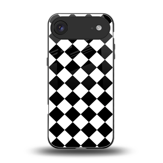 Diamond Check back phone cover | glass case for iphone air