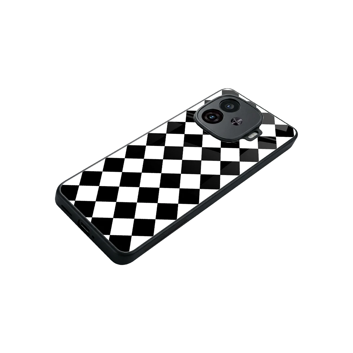 Diamond Check stylish phone case for iqoo neo 10r 5g | glossy glass and slim fit