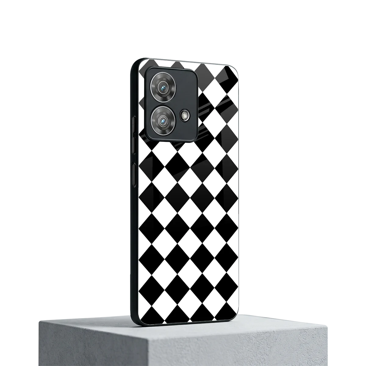 Diamond Check motorola edge 40 neo 5g mobile cover | shockproof glass phone case