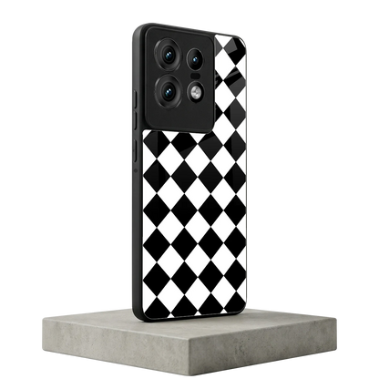 Diamond Check motorola edge 50 pro mobile cover | shockproof glass phone case