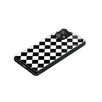 Diamond Check stylish phone case for nothing phone 1 | glossy glass and slim fit