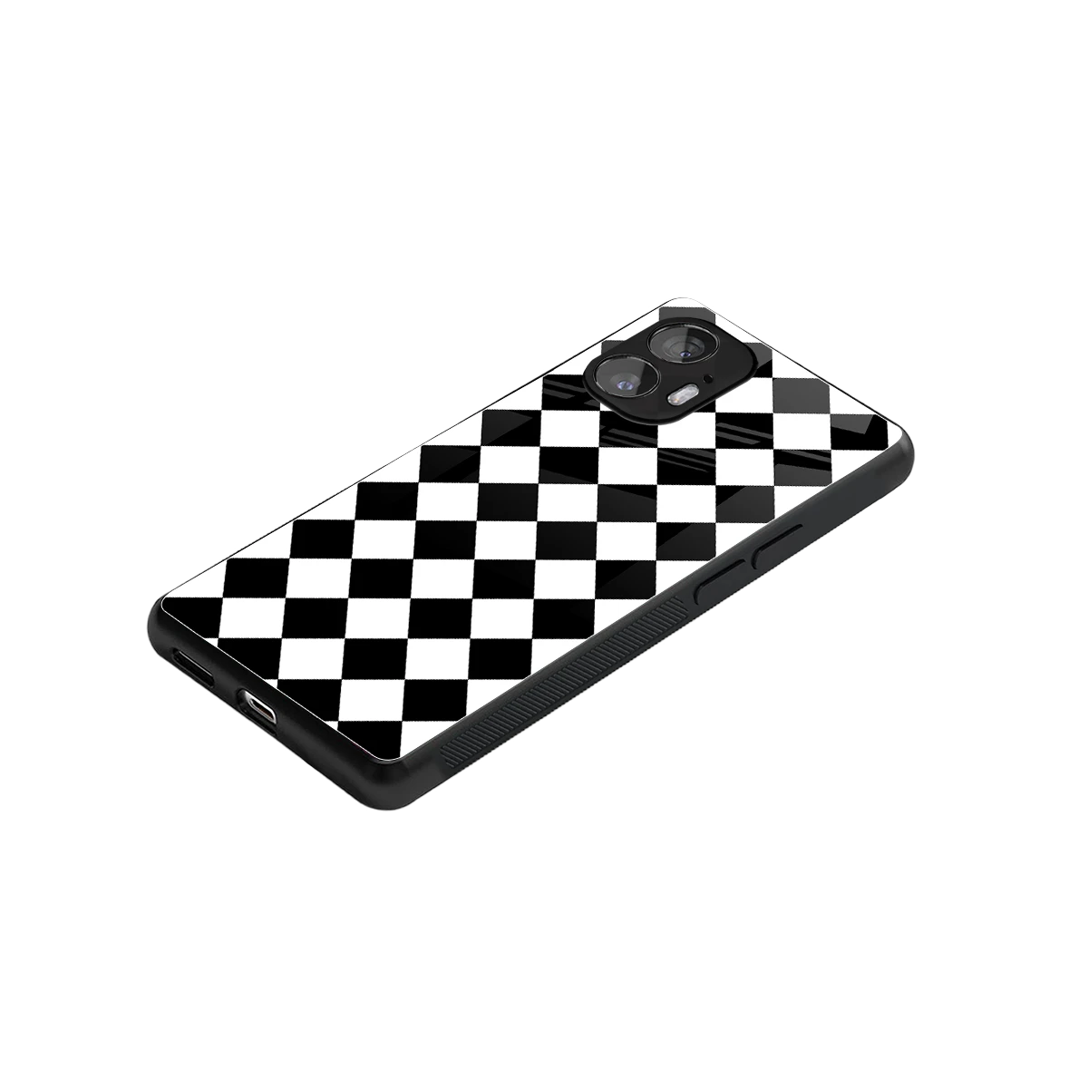 Diamond Check stylish phone case for nothing phone 2 | glossy glass and slim fit