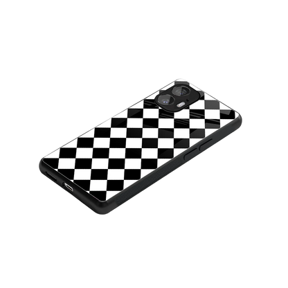 Diamond Check stylish phone case for nothing phone 2 | glossy glass and slim fit
