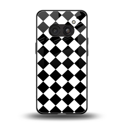 Diamond Check back phone cover | glass case for nothing phone 2a plus