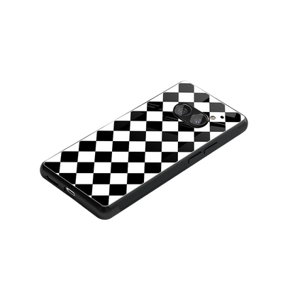 Diamond Check stylish phone case for nothing phone 2a plus | glossy glass and slim fit