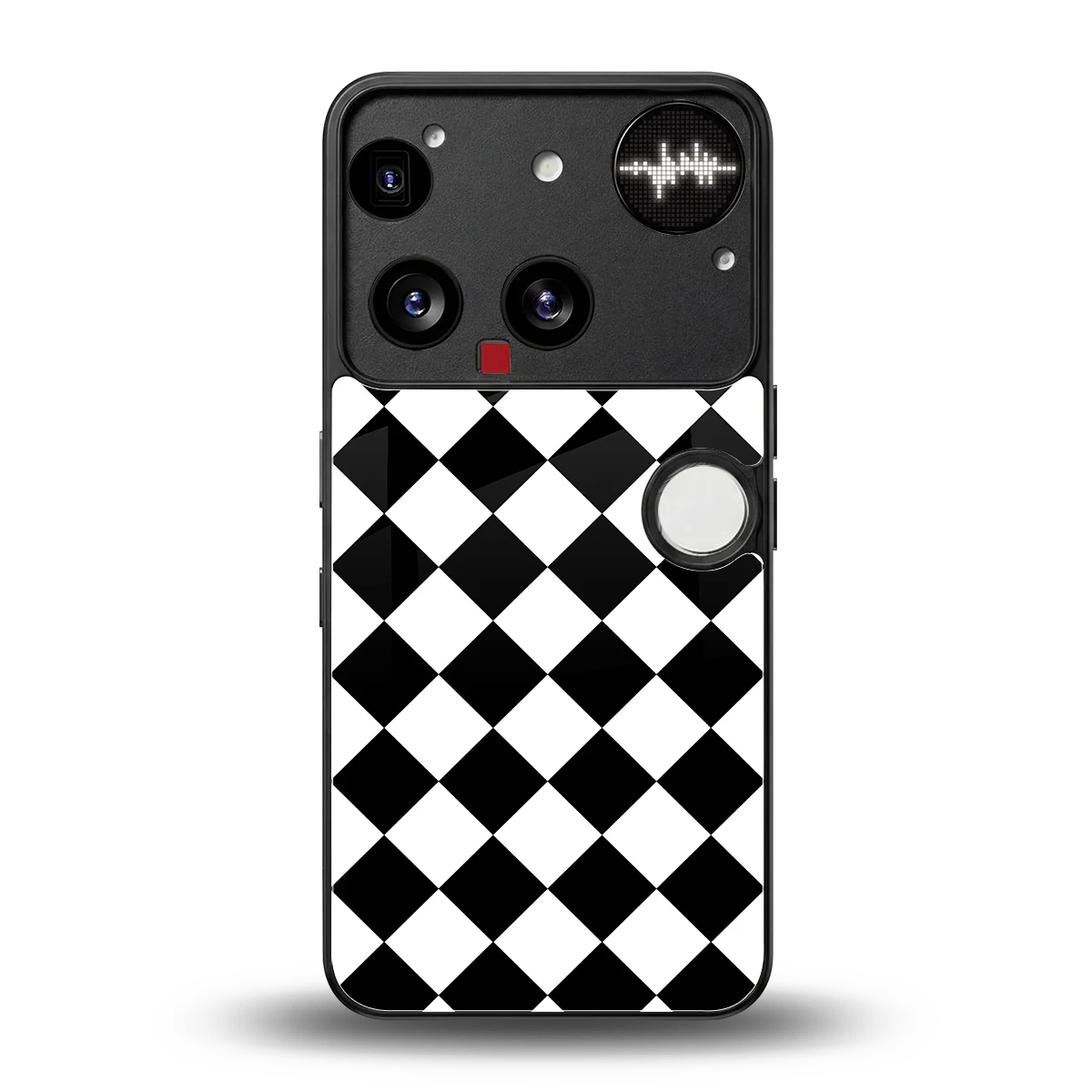 Diamond Check back phone cover | glass case for nothing phone 3