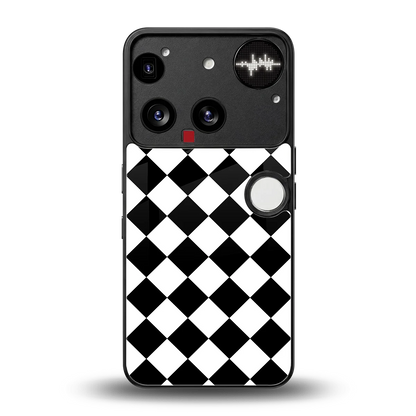 Diamond Check back phone cover | glass case for nothing phone 3
