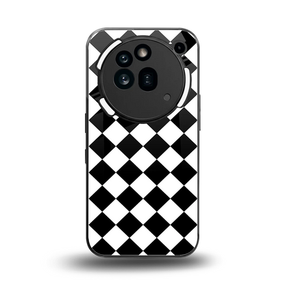 Diamond Check back phone cover | glass case for nothing phone 3a pro
