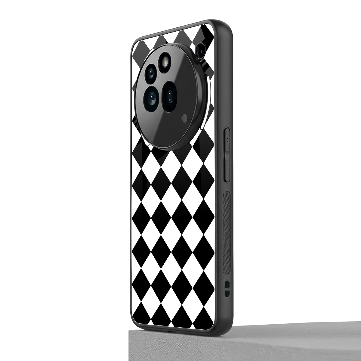 Diamond Check nothing phone 3a pro mobile cover | shockproof glass phone case