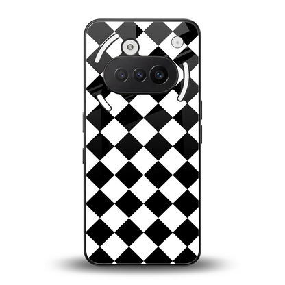 Diamond Check back phone cover | glass case for nothing phone 3a