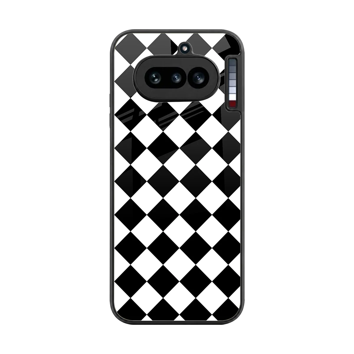 Diamond Check back phone cover | glass case for nothing phone 4a