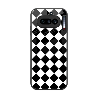 Diamond Check back phone cover | glass case for nothing phone 4a