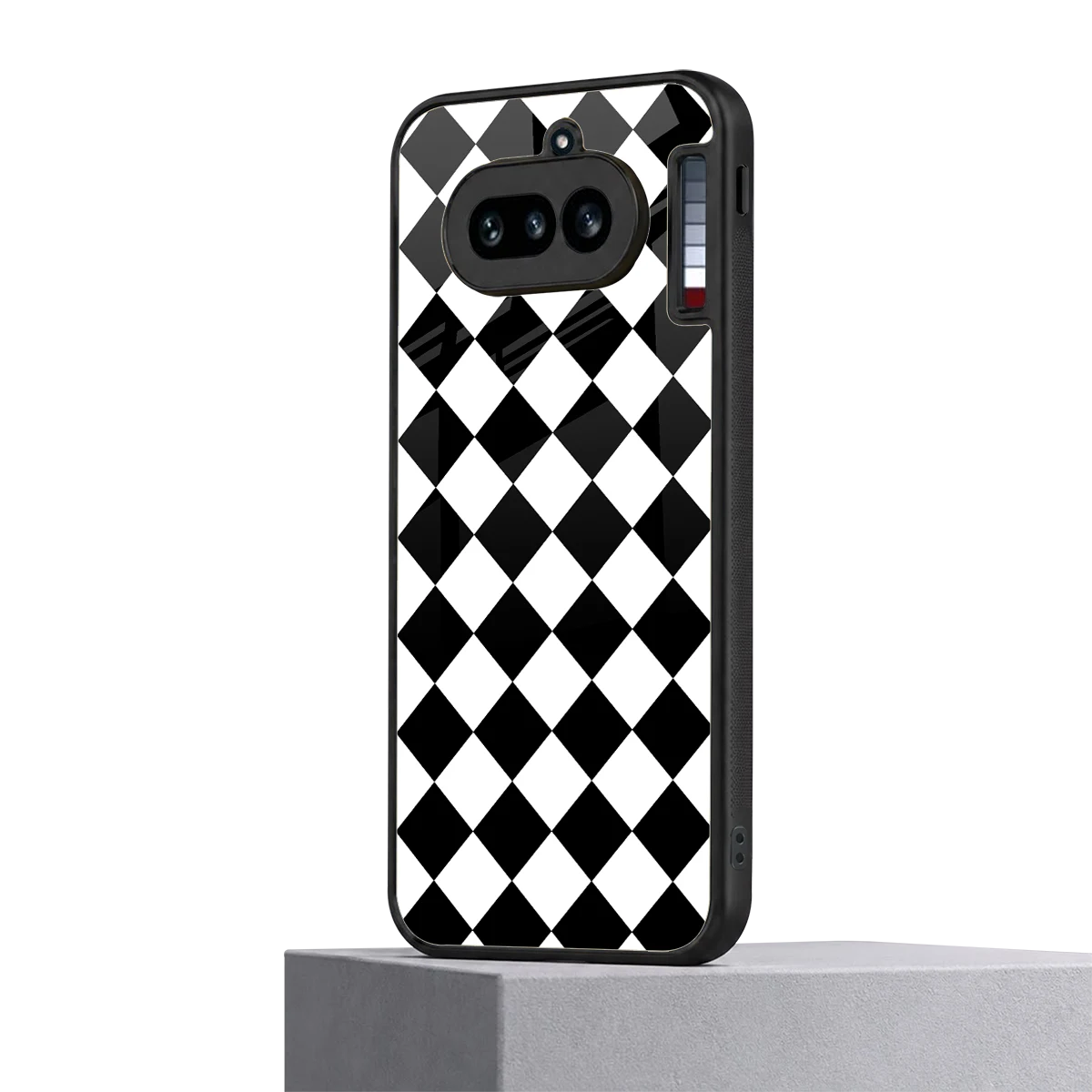 Diamond Check nothing phone 4a mobile cover | shockproof glass phone case