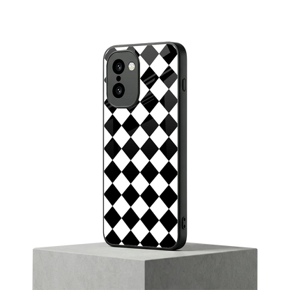 Diamond Check oneplus 15r mobile cover | shockproof glass phone case
