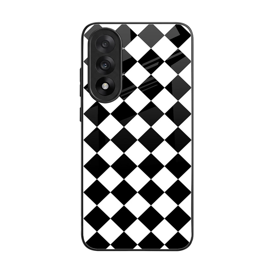 Diamond Check back phone cover | glass case for oneplus nord 5