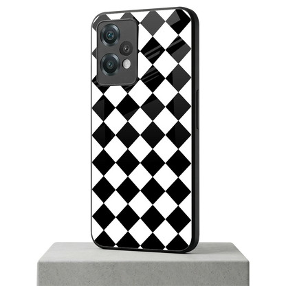 Diamond Check oneplus nord ce 2 lite mobile cover | shockproof glass phone case