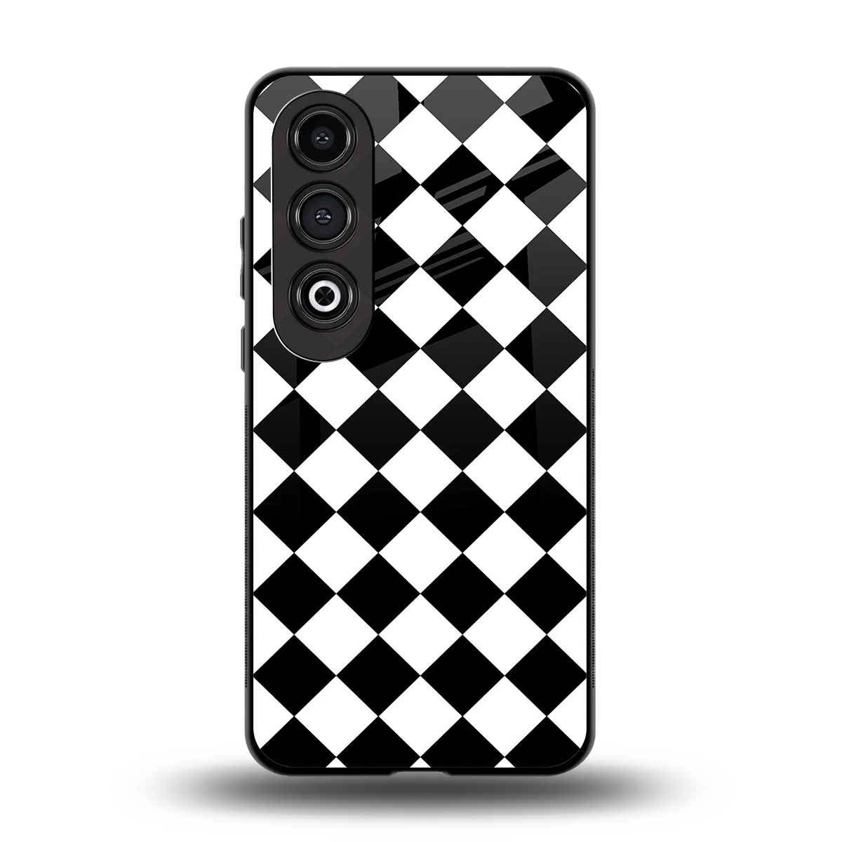 Diamond Check back phone cover | glass case for oneplus nord ce 4