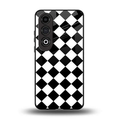 Diamond Check back phone cover | glass case for oneplus nord ce 4