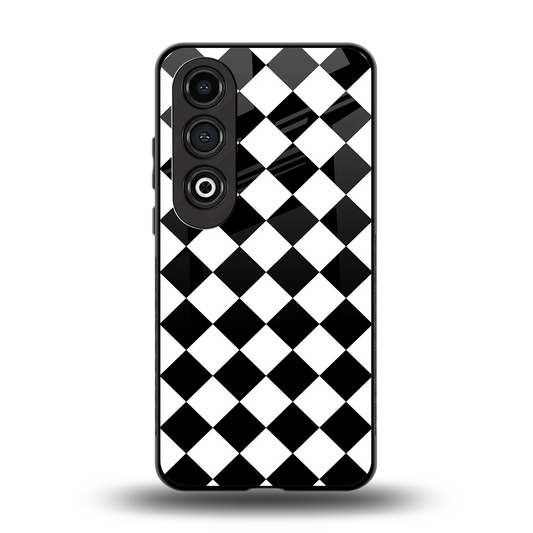Diamond Check back phone cover | glass case for oneplus nord ce 4