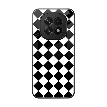 Diamond Check back phone cover | glass case for oppo f29 5g