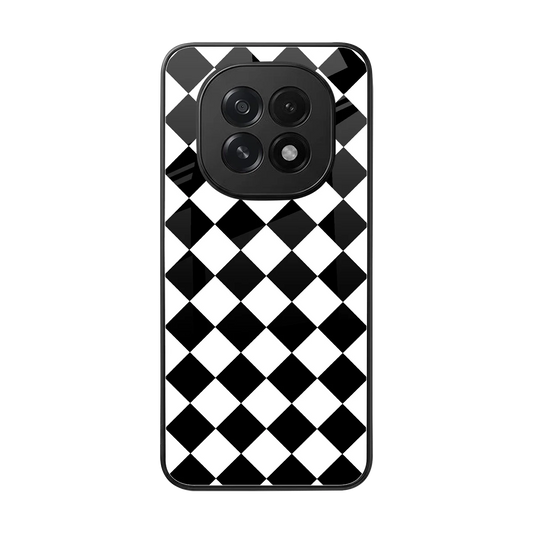 Diamond Check back phone cover | glass case for oppo f29 5g