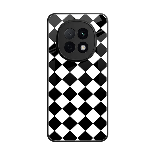 Diamond Check back phone cover | glass case for oppo f29 pro 5g