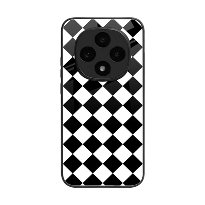 Diamond Check back phone cover | glass case for oppo f31 pro 5g