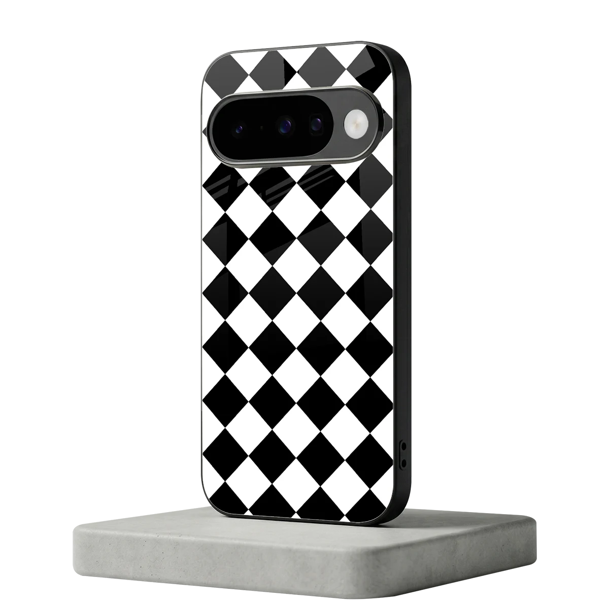 Diamond Check google pixel 10 mobile cover | shockproof glass phone case