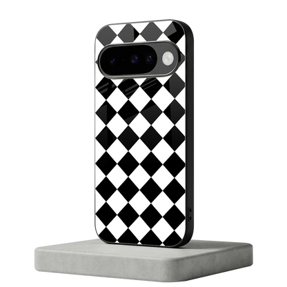 Diamond Check google pixel 10 mobile cover | shockproof glass phone case