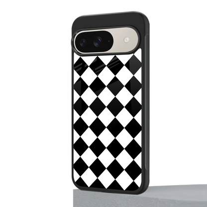 Diamond Check google pixel 9 mobile cover | shockproof glass phone case