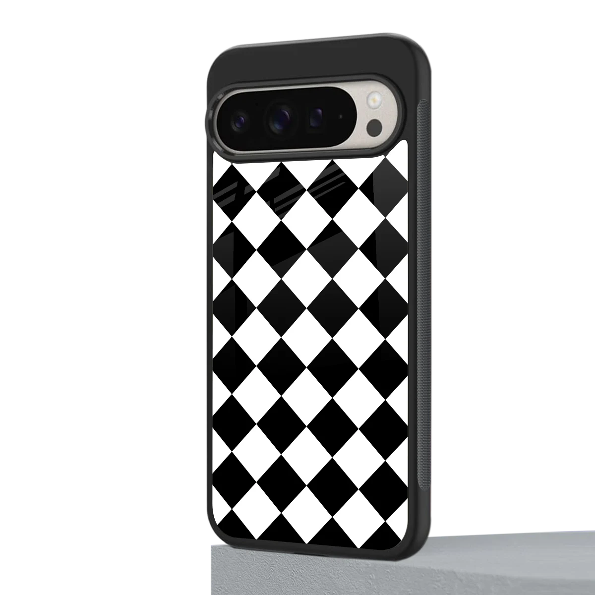 Diamond Check google pixel 9 pro mobile cover | shockproof glass phone case