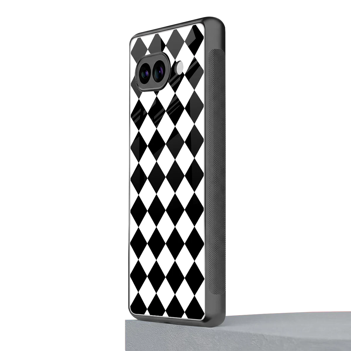 Diamond Check google pixel 10a mobile cover | shockproof glass phone case