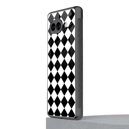 Diamond Check google pixel 10a mobile cover | shockproof glass phone case
