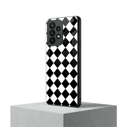 Diamond Check samsung galaxy a23 mobile cover | shockproof glass phone case