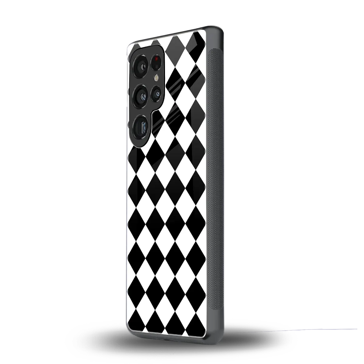 Diamond Check samsung galaxy s25 ultra mobile cover | shockproof glass phone case