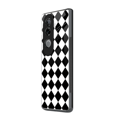 Diamond Check vivo v40e mobile cover | shockproof glass phone case