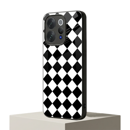 Diamond Check vivo v70 mobile cover | shockproof glass phone case