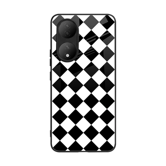 Diamond Check back phone cover | glass case for Vivo-y100