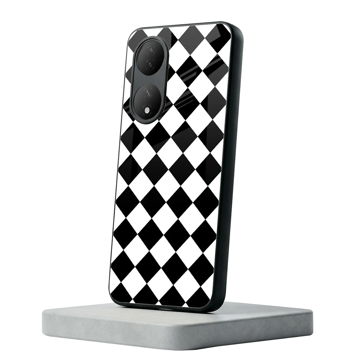 Diamond Check Vivo-y100 mobile cover | shockproof glass phone case