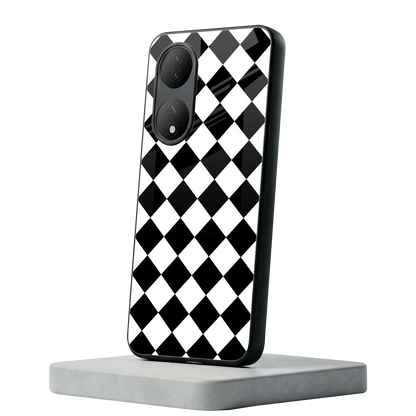 Diamond Check Vivo-y100 mobile cover | shockproof glass phone case