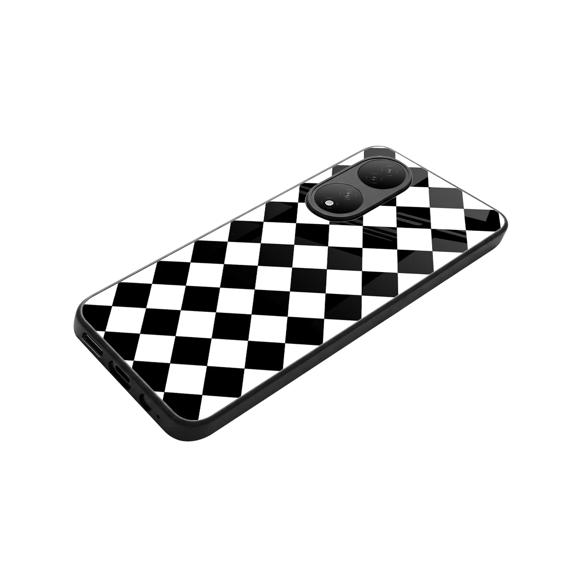 Diamond Check stylish phone case for Vivo-y100 | glossy glass and slim fit