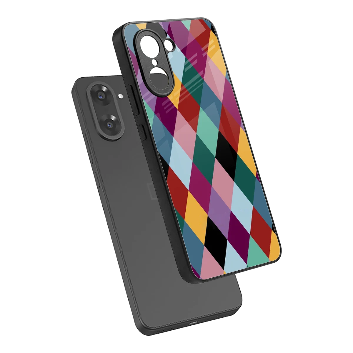 Diamond Palette sleek oneplus nord ce5 5g cover with tempered glass back and TPU edges