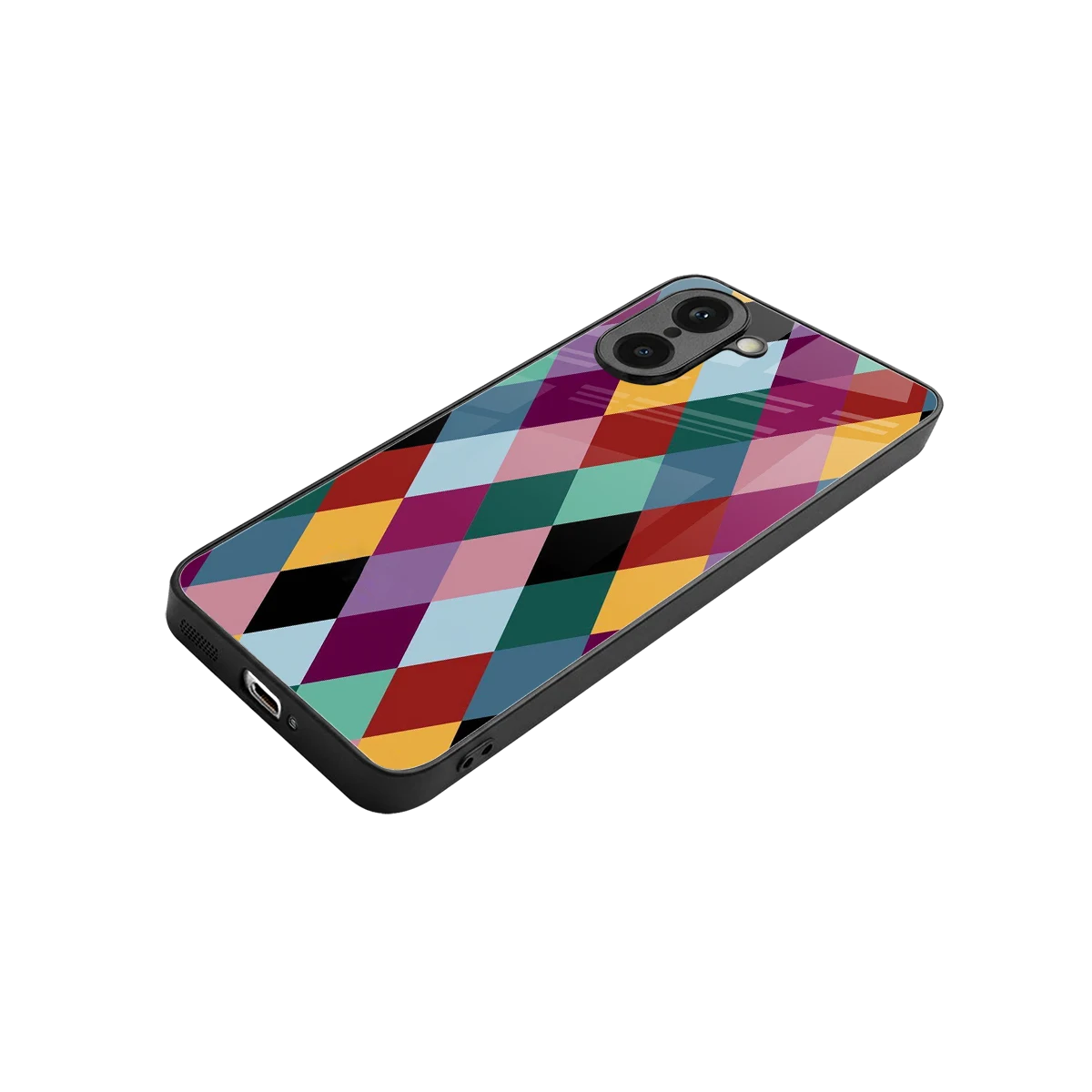 Diamond Palette stylish phone case for oneplus nord ce5 5g | glossy glass and slim fit