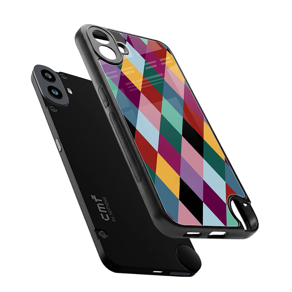 Diamond Palette sleek cmf nothing phone 1 cover with tempered glass back and TPU edges