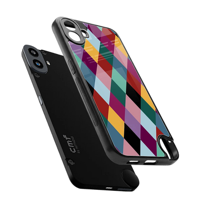 Diamond Palette sleek cmf nothing phone 1 cover with tempered glass back and TPU edges