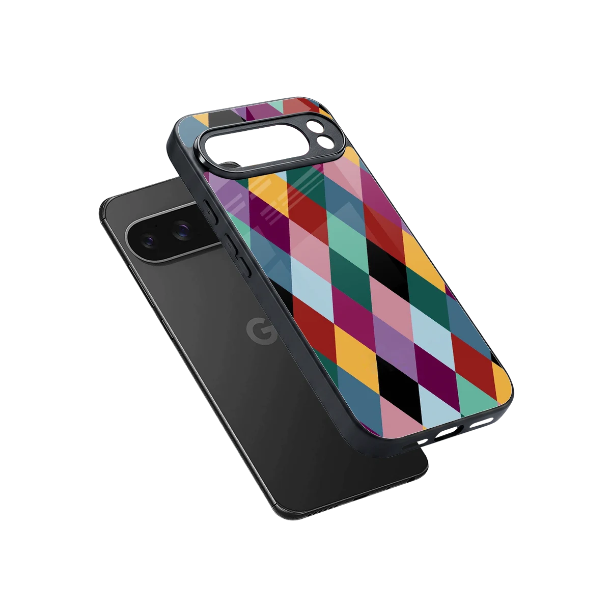 Diamond Palette sleek google pixel 10 pro xl cover with tempered glass back and TPU edges