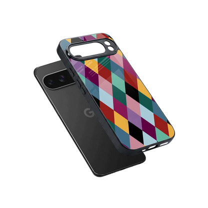 Diamond Palette sleek google pixel 10 pro xl cover with tempered glass back and TPU edges