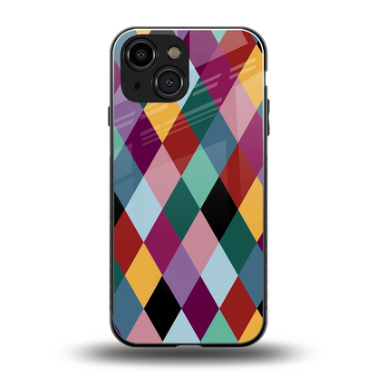 Diamond Palette back phone cover | glass case for iphone 13 mini
